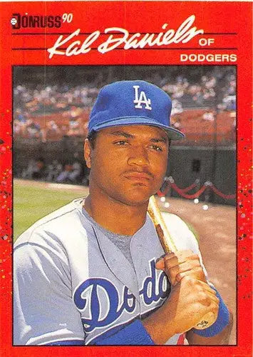 Kal Daniels baseball card with original gloss from 1990 Donruss #432 NM-MT Dodgers