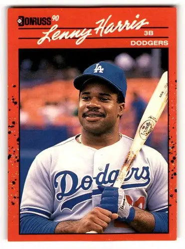 1990 Donruss #434 Lenny Harris Los Angeles Dodgers Baseball Cards EX ID:54687 - Baseball Card Single