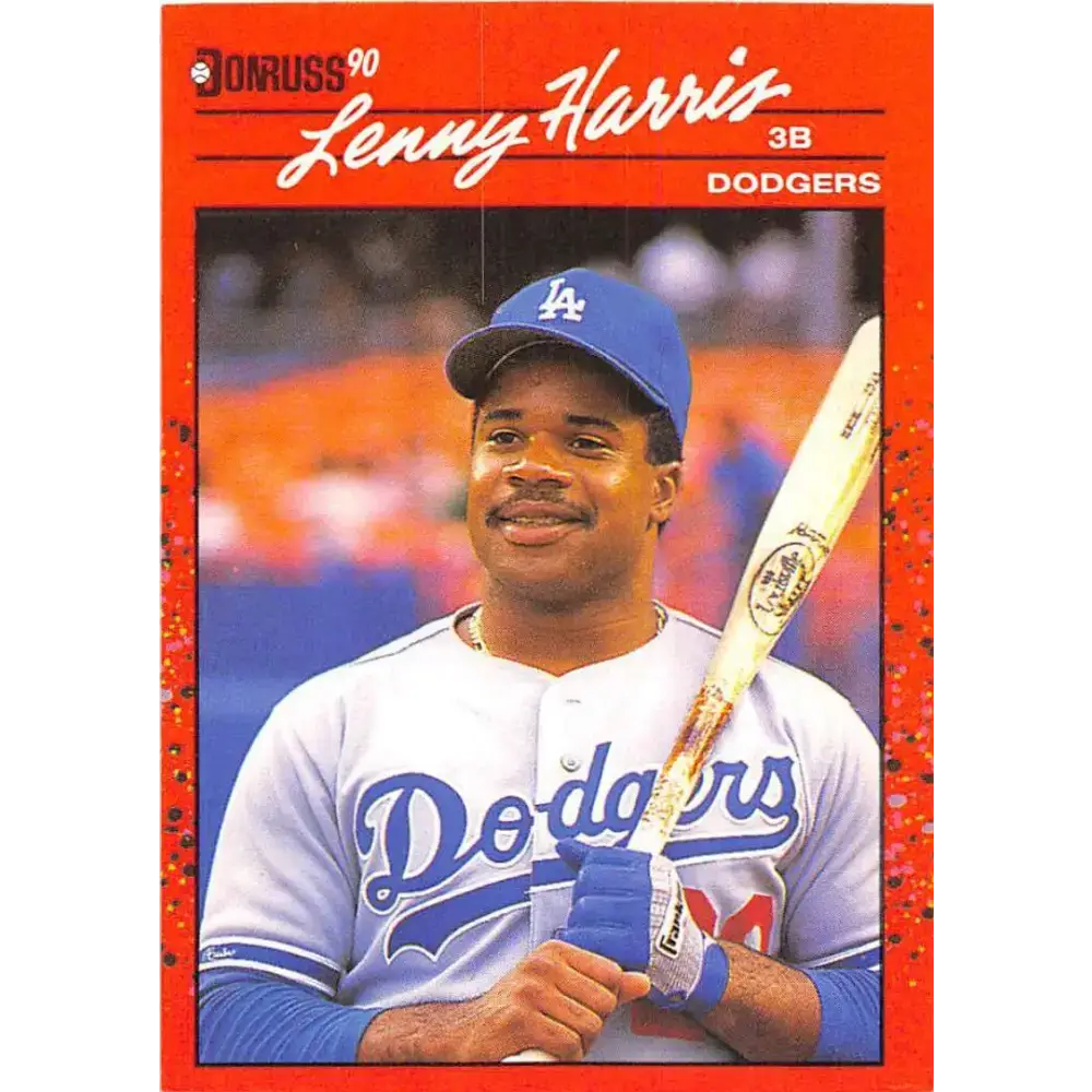 1990 Donruss #434 Lenny Harris VG-EX Los Angeles Dodgers Baseball Card - Baseball Card Single