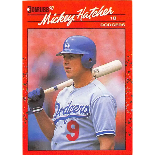 1990 Donruss #439 Mickey Hatcher VG-EX Los Angeles Dodgers Baseball Card - Baseball Card Single