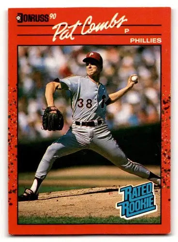 1990 Donruss #44 Pat Combs Philadelphia Phillies Baseball Cards EX/N ID:56210 - Baseball Card Single
