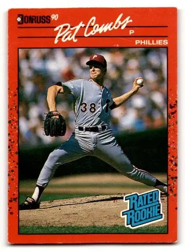 1990 Donruss #44 Pat Combs Philadelphia Phillies Baseball Cards EX/N ID:56178 - Baseball Card Single