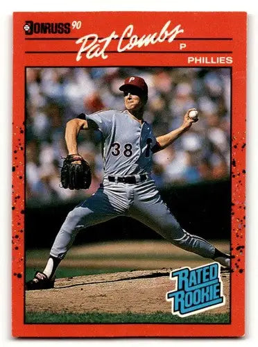 1990 Donruss #44 Pat Combs Philadelphia Phillies Baseball Cards EX/N ID:56211 - Baseball Card Single