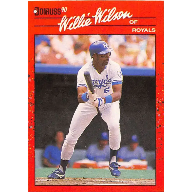 1990 Donruss #440 Willie Wilson VG-EX Kansas City Royals Baseball Card - Baseball Card Single