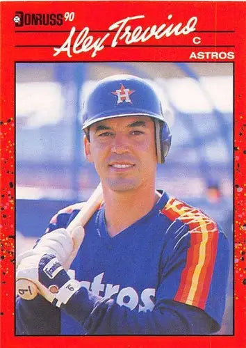Original gloss 1990 Donruss Alex Trevino baseball card NM-MT Astros