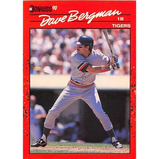 1990 Donruss #445 Dave Bergman VG-EX Detroit Tigers Baseball Card - Baseball Card Single