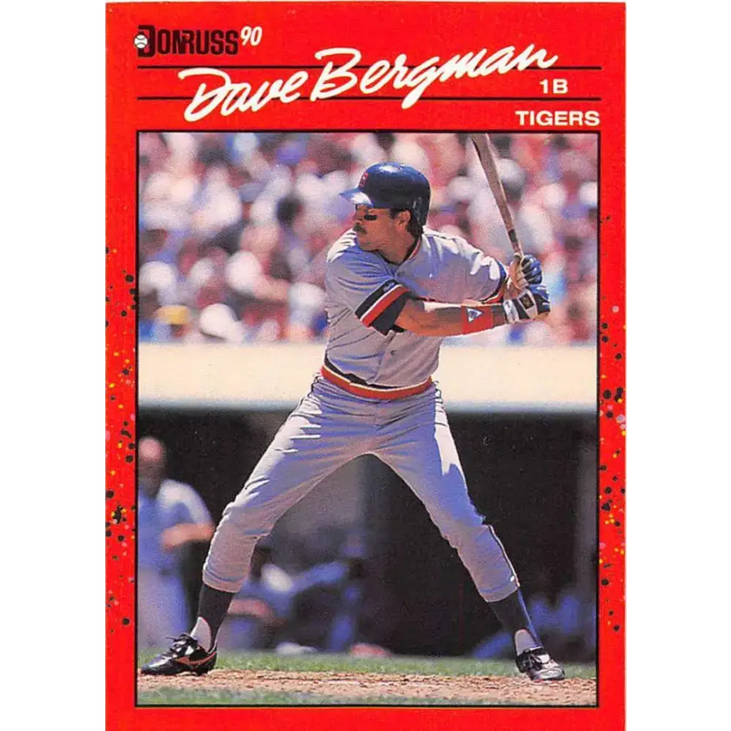 1990 Donruss #445 Dave Bergman VG-EX Detroit Tigers Baseball Card - Baseball Card Single