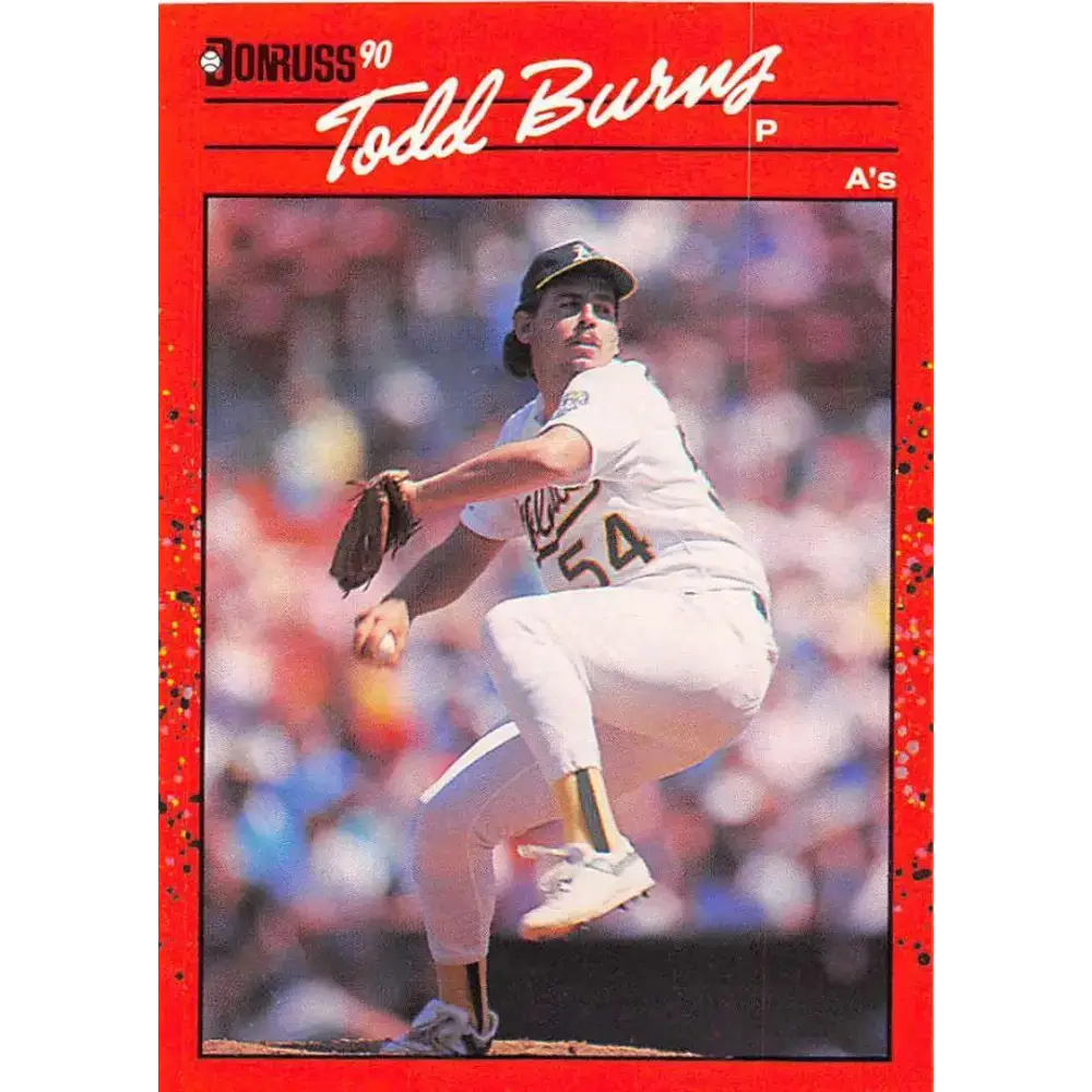 1990 Donruss #446 Todd Burns VG-EX Oakland Athletics Baseball Card - Baseball Card Single
