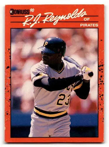 R.J. Reynolds 1990 Donruss Pirates baseball card featuring Pittsburgh Pirates player