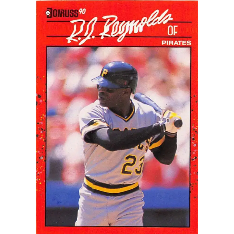 1990 Donruss #447 R.J. Reynolds VG-EX Pittsburgh Pirates Baseball Card - Baseball Card Single