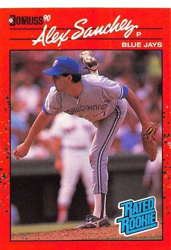 Alex Sanchez Blue Jays baseball card with original gloss from 1990 Donruss