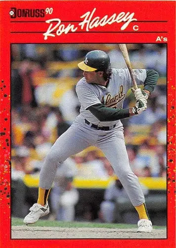 1990 Donruss #450 Ron Hassey NM-MT Athletics ID:5076 - Baseball Card Single