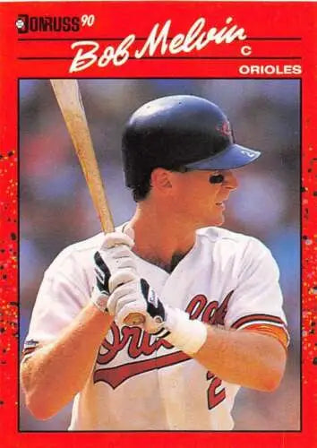 1990 Donruss #451 Bob Melvin baseball card with original gloss, Orioles collectible