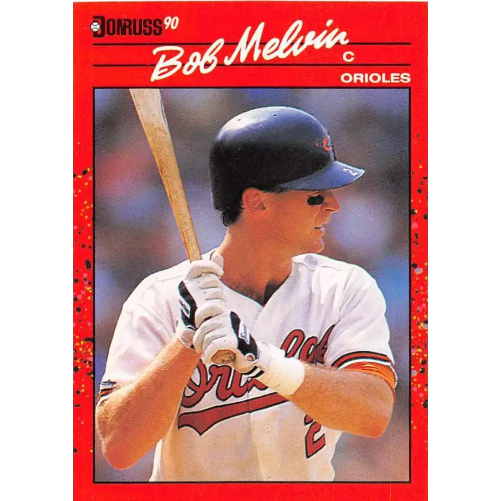 1990 Donruss #451 Bob Melvin VG-EX Baltimore Orioles Baseball Card - Baseball Card Single