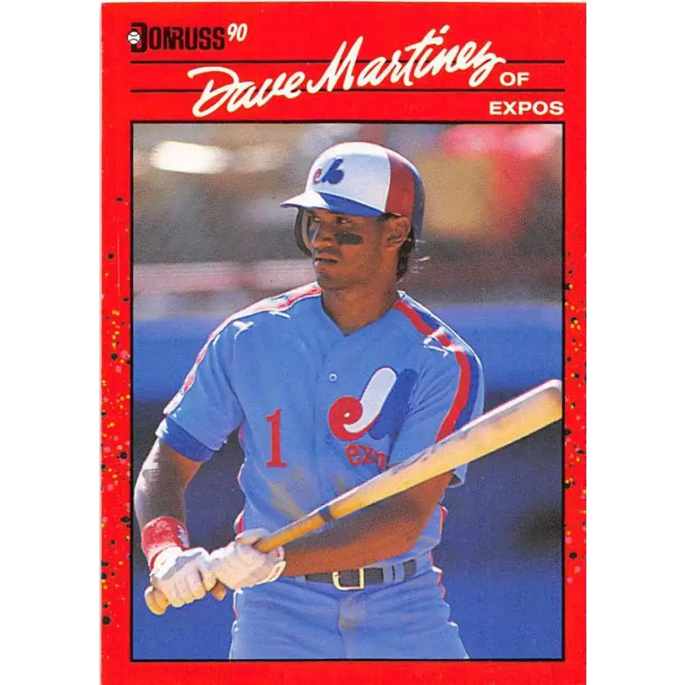 1990 Donruss #452 Dave Martinez VG-EX Montreal Expos Baseball Card - Baseball Card Single