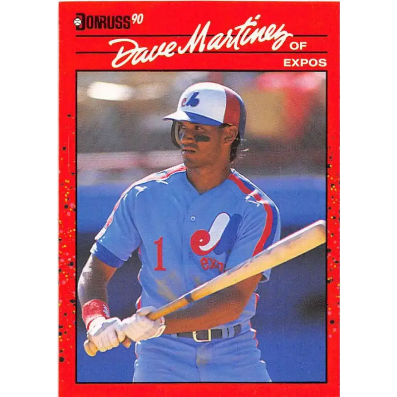 1990 Donruss #452 Dave Martinez VG-EX Montreal Expos Baseball Card - Baseball Card Single