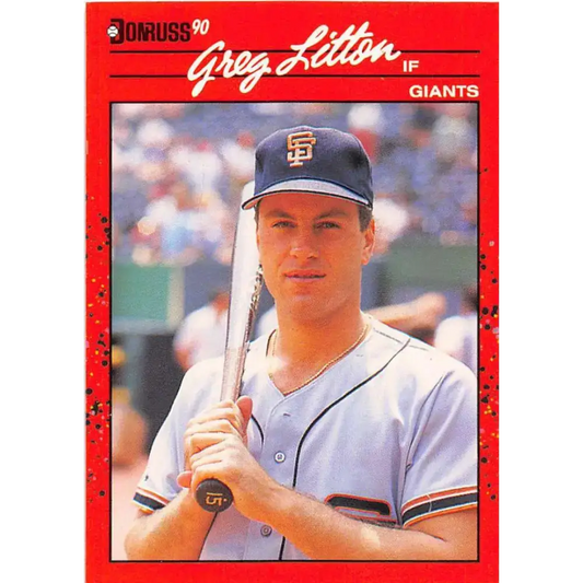 1990 Donruss #453 Greg Litton VG-EX San Francisco Giants Baseball Card - Baseball Card Single