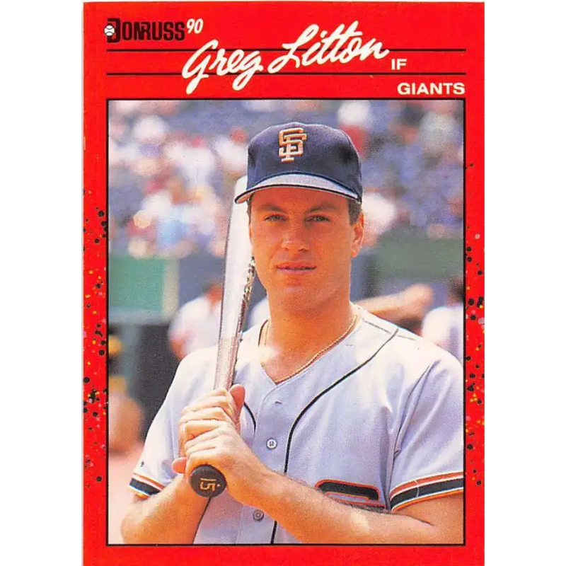 1990 Donruss #453 Greg Litton VG-EX San Francisco Giants Baseball Card - Baseball Card Single