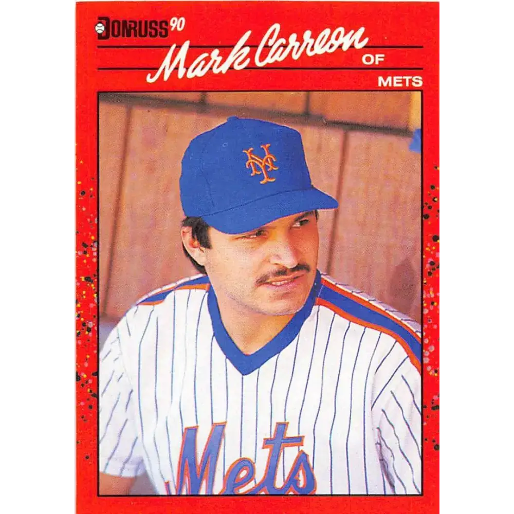 1990 Donruss #454 Mark Carreon VG-EX New York Mets Baseball Card - Baseball Card Single