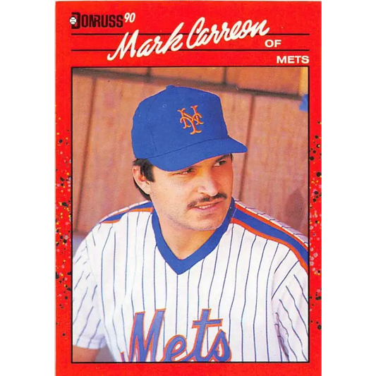 1990 Donruss #454 Mark Carreon VG-EX New York Mets Baseball Card - Baseball Card Single