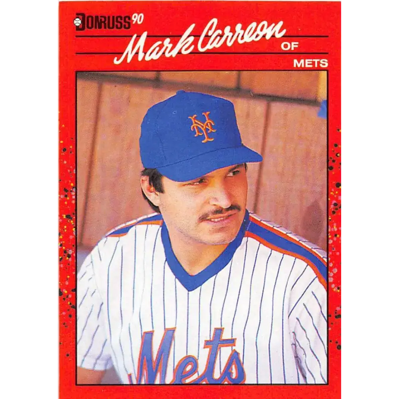 1990 Donruss #454 Mark Carreon VG-EX New York Mets Baseball Card - Baseball Card Single