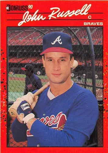 1990 Donruss #458 John Russell NM-MT Braves - Baseball Card Single