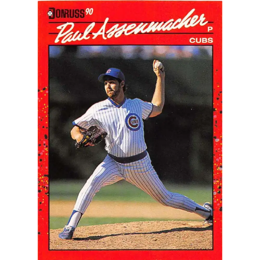 1990 Donruss #459 Paul Assenmacher VG-EX Chicago Cubs Baseball Card - Baseball Card Single