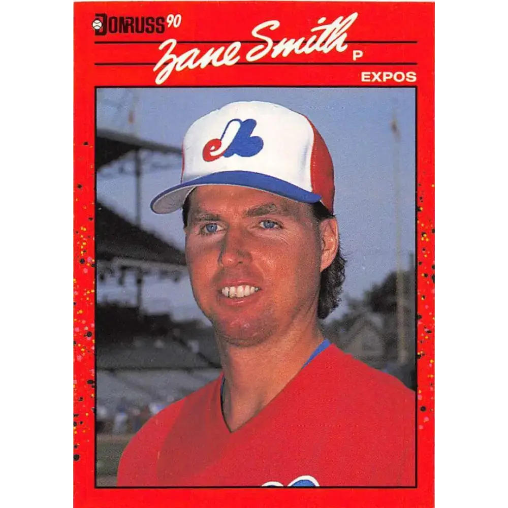 1990 Donruss #460 Zane Smith VG-EX Montreal Expos Baseball Card - Baseball Card Single