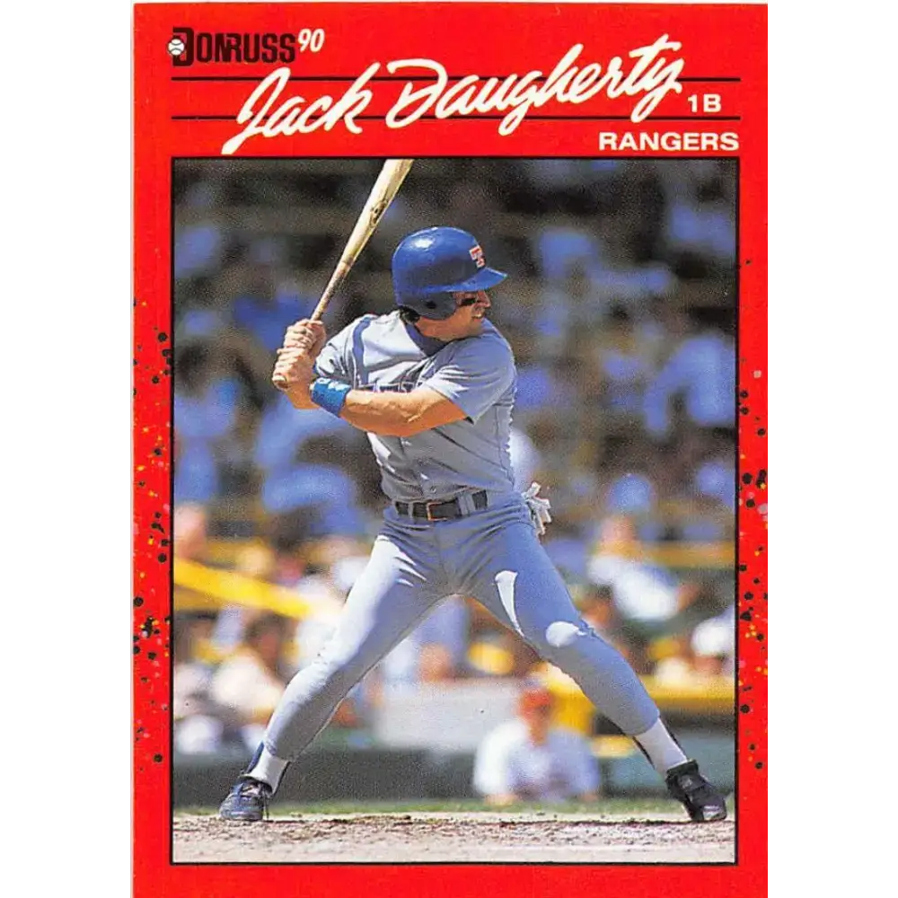 1990 Donruss #461 Jack Daugherty VG-EX RC Rookie Texas Rangers Baseball Card - Baseball Card Single