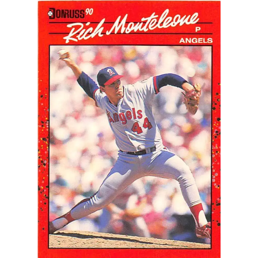 1990 Donruss #462 Rich Monteleone VG-EX California Angels Baseball Card - Baseball Card Single