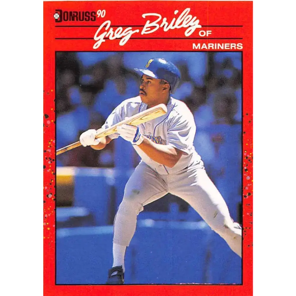 1990 Donruss #463 Greg Briley VG-EX Seattle Mariners Baseball Card - Baseball Card Single