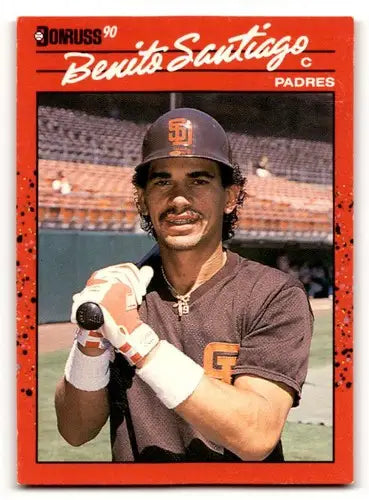 1990 Donruss #465 Benito Santiago San Diego Padres Baseball Cards EX ID:56179 - Baseball Card Single
