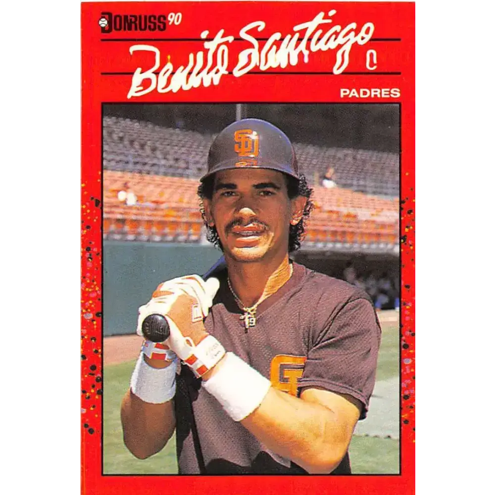 1990 Donruss #465 Benito Santiago VG-EX San Diego Padres Baseball Card - Baseball Card Single