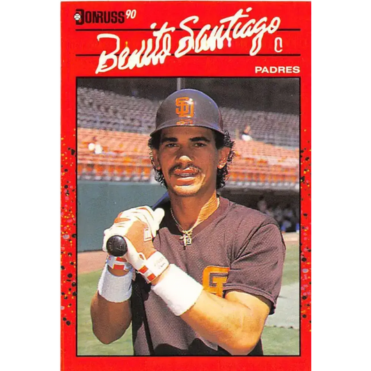 1990 Donruss #465 Benito Santiago VG-EX San Diego Padres Baseball Card - Baseball Card Single