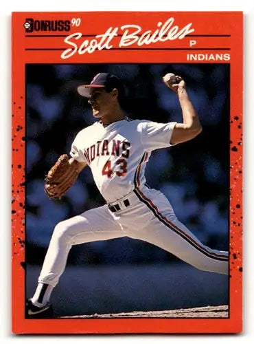Scott Bailes Cleveland Indians baseball card from 1990 Donruss #468