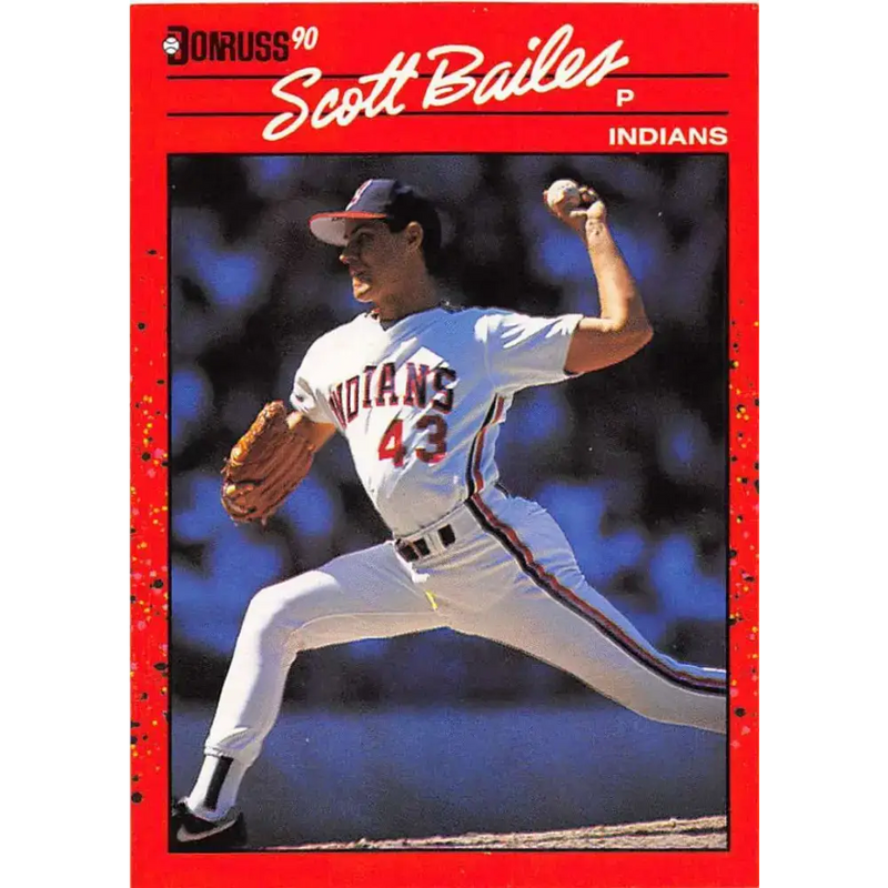 1990 Donruss #468 Scott Bailes VG-EX Cleveland Indians Baseball Card - Baseball Card Single