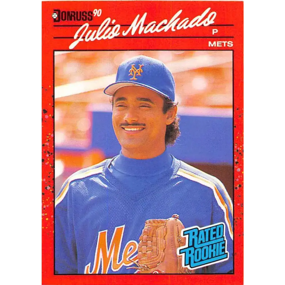 1990 Donruss #47 Julio Machado VG-EX RC Rookie New York Mets Baseball Card - Baseball Card Single