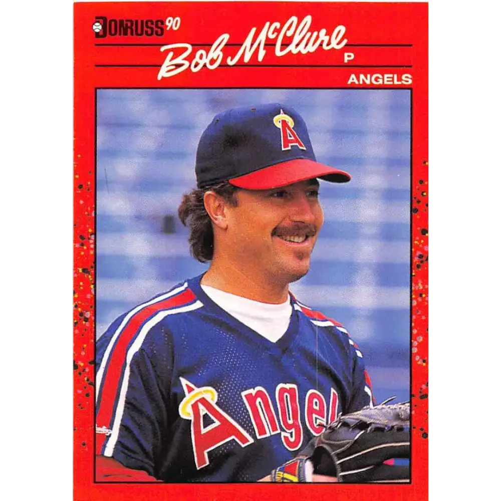 1990 Donruss #470 Bob McClure VG-EX California Angels Baseball Card - Baseball Card Single