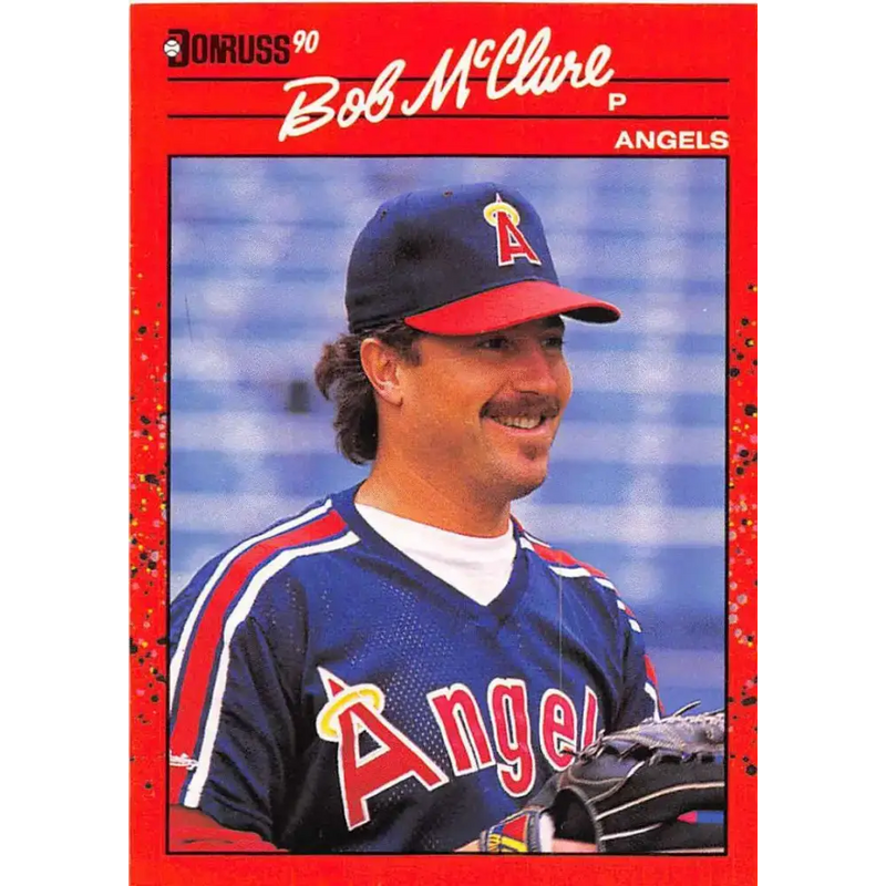 1990 Donruss #470 Bob McClure VG-EX California Angels Baseball Card - Baseball Card Single