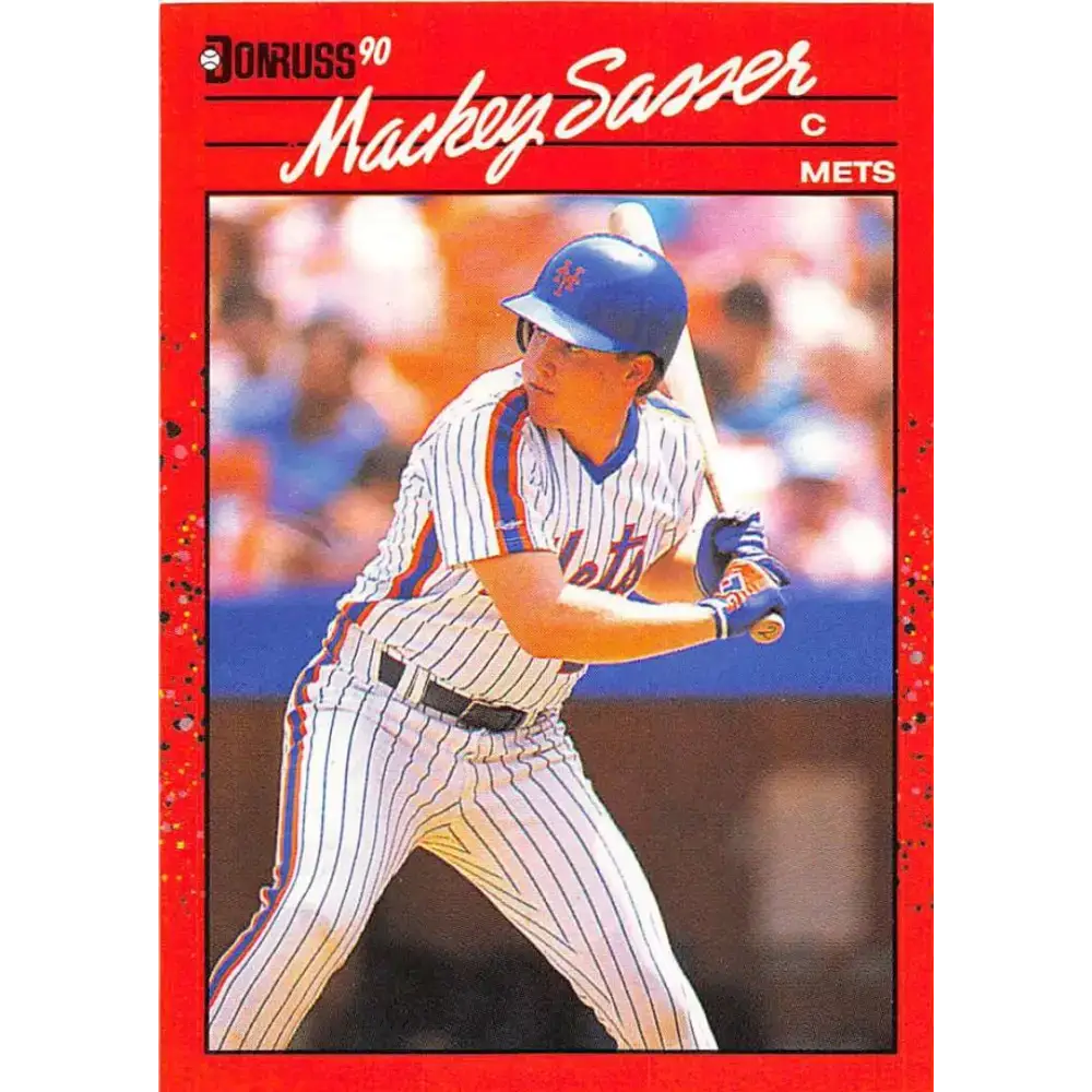 1990 Donruss #471 Mackey Sasser VG-EX New York Mets Baseball Card - Baseball Card Single
