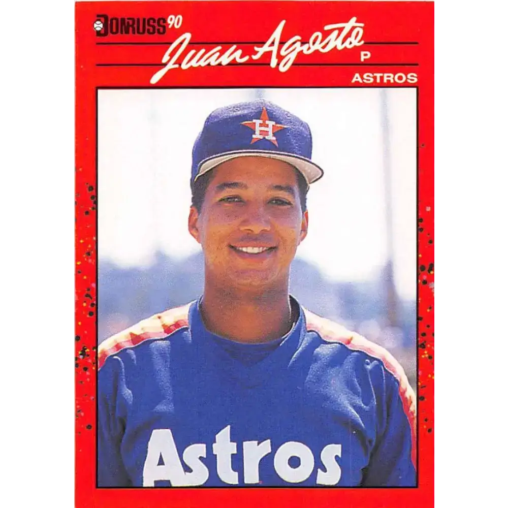 1990 Donruss #477 Juan Agosto VG-EX Houston Astros Baseball Card - Baseball Card Single
