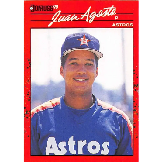 1990 Donruss #477 Juan Agosto VG-EX Houston Astros Baseball Card - Baseball Card Single
