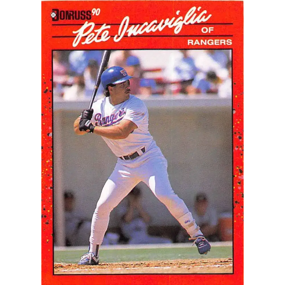 1990 Donruss #48 Pete Incaviglia VG-EX Texas Rangers Baseball Card - Baseball Card Single