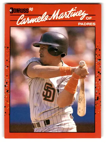 Original gloss Carmelo Martinez baseball card showcasing mint Padres collectible