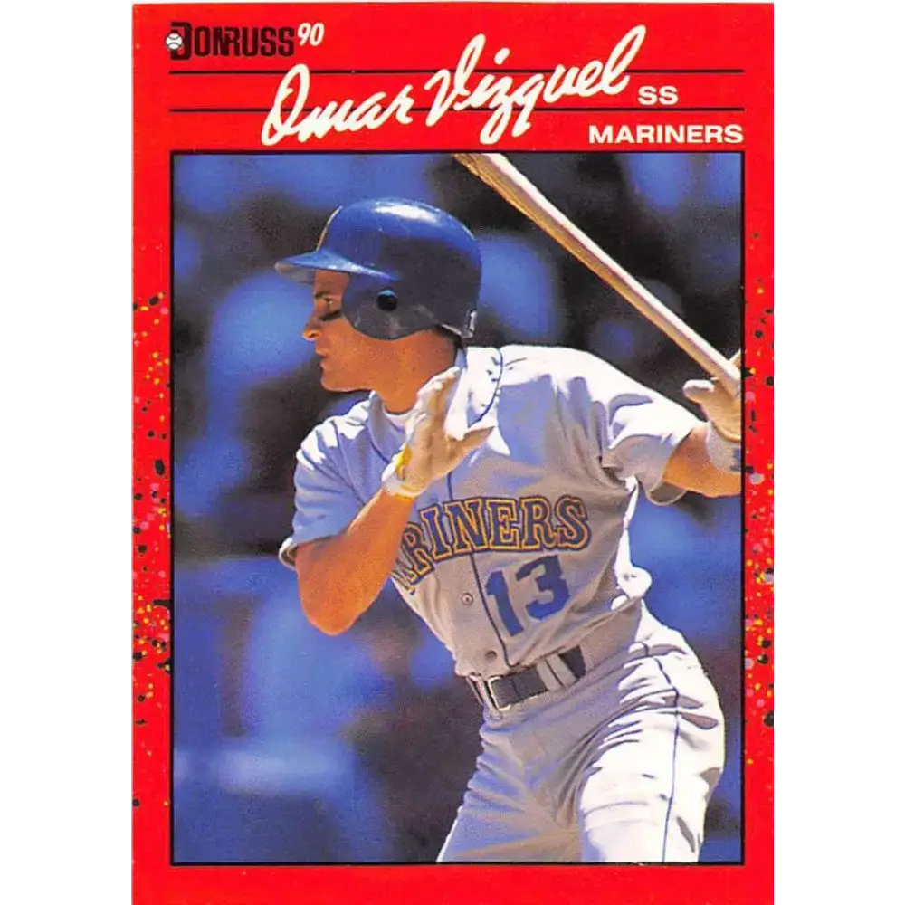 1990 Donruss #483 Omar Vizquel VG-EX Seattle Mariners Baseball Card - Baseball Card Single