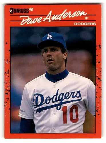 Original gloss 1990 Donruss Dave Anderson Los Angeles Dodgers baseball card