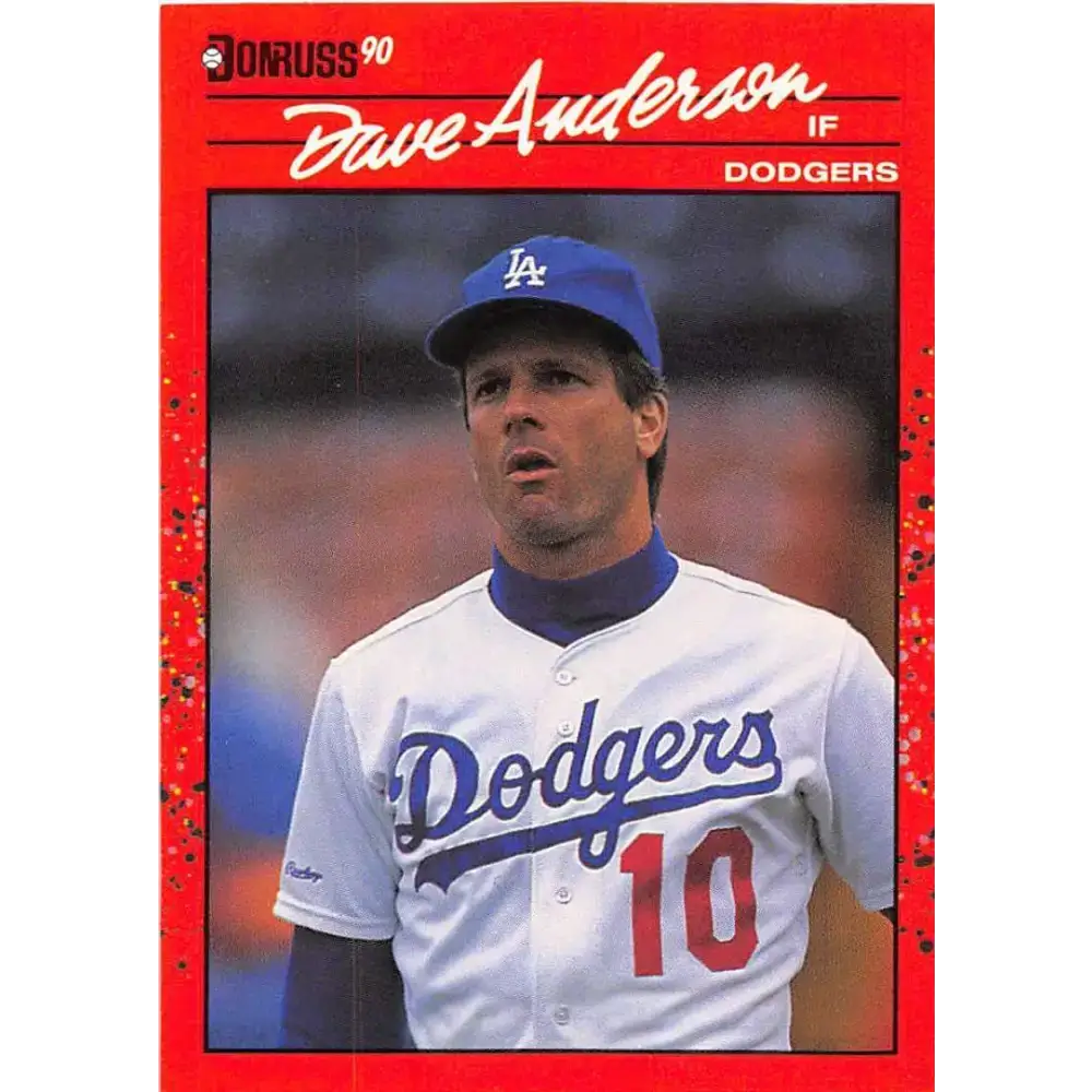 1990 Donruss #486 Dave Anderson VG-EX Los Angeles Dodgers Baseball Card - Baseball Card Single