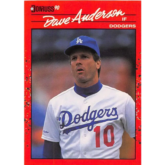 1990 Donruss #486 Dave Anderson VG-EX Los Angeles Dodgers Baseball Card - Baseball Card Single