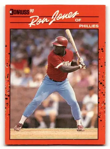 1990 Donruss #487 Ron Jones Philadelphia Phillies Baseball Cards EX/ ID:56216 - Baseball Card Single