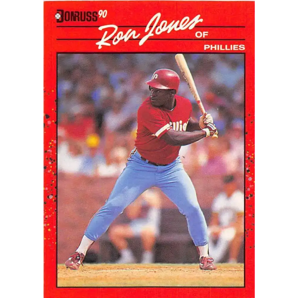 1990 Donruss #487 Ron Jones VG-EX Philadelphia Phillies Baseball Card - Baseball Card Single